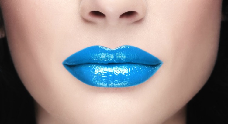 sheer blue lipstick