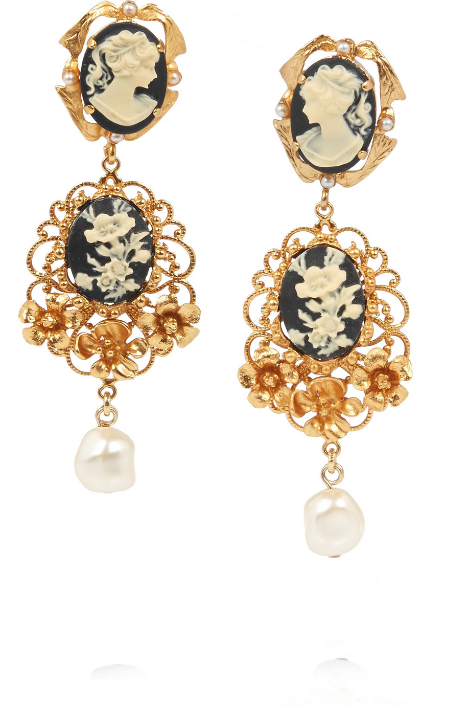 Dolce \u0026 Gabbana's cameo clip earrings